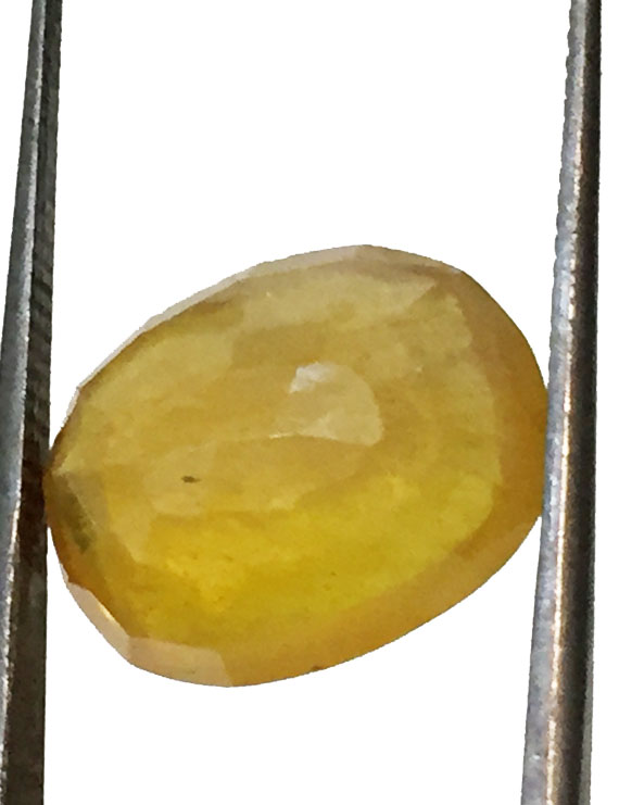 9.55 ct/10.50 ratti Natural Certified Bangkok Pukhraj/Yellow Sapphire